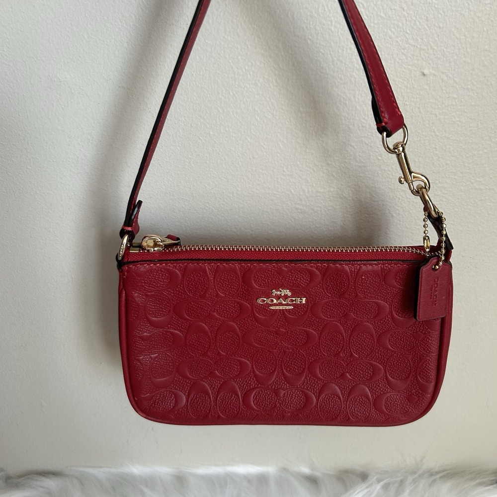 Coach Women's Nolita 19 In  Signature Leather Cherry Red